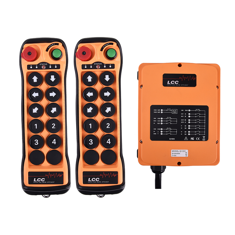 Q1000 Waterproof 10 Buttons Radio Industrial Wireless Remote Control Switch for Lifting