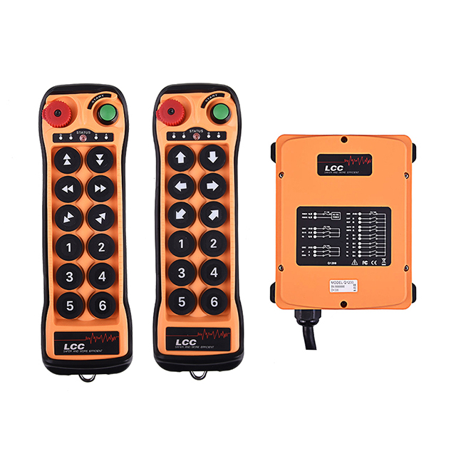 Q1212 2 Transmitter &1 Receiver Electric Hoist Radio Wireless Remote Control for Crane