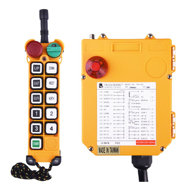 Calvas Telecontrol F24-10D industrial radio remote control transmitter AC/DC universal wireless control for crane 1transmitter